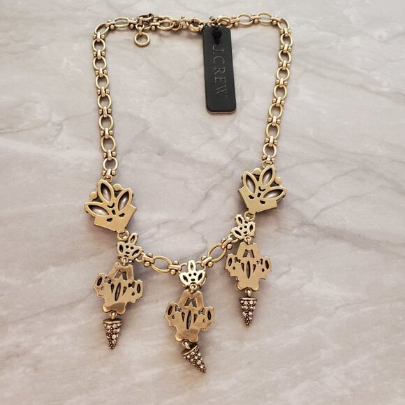 ✨ NEW J.Crew Pearl Rhinestones Crystal Cone Cluster Wedding Bridal Statement ✨ - Picture 7 of 13